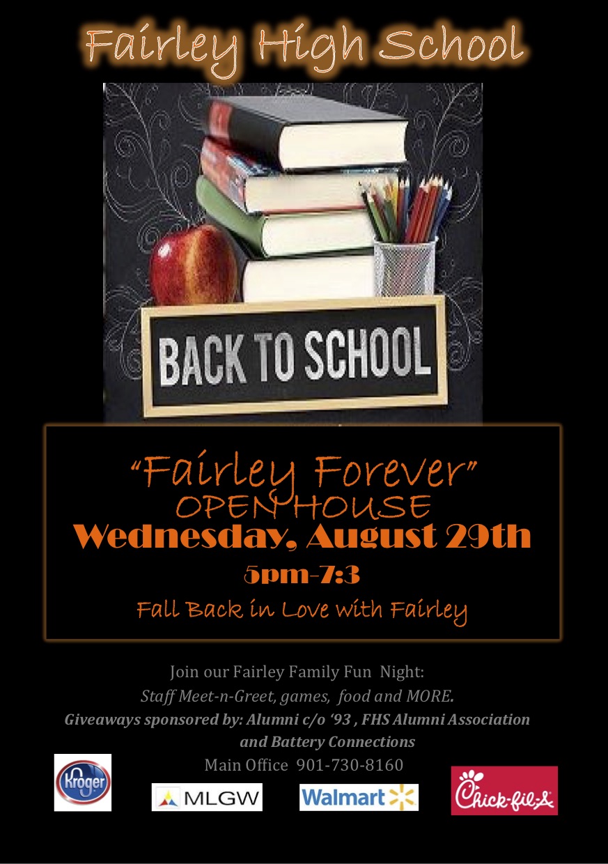 FHS Back to School Open House Flyer